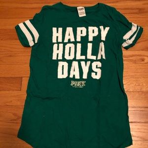 Happy holiday shirt from pink